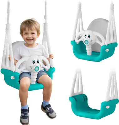 Produktbild von Ricokids 3-in-1 Elefanten-Eimerschaukel, Türkis