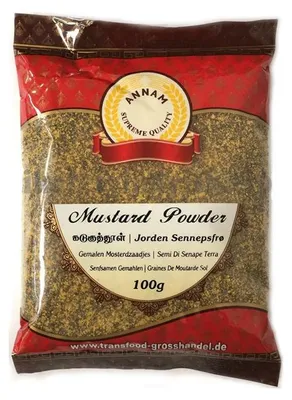 Zdjęcie produktu dla Gorczyca mielona Annam Mustard Powder 100g - intensywna szybka w użyciu