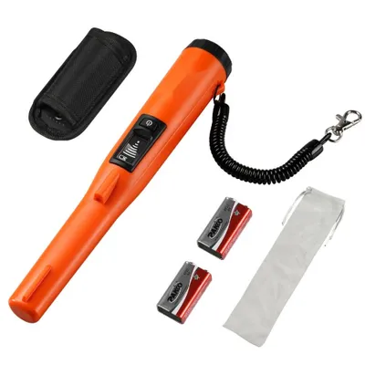Produktbild von Metall-Detektor Pinpointer - IP68 Wasserdicht - Metallsuchgerät mit 3 Modi - Propointer Schatzsuche LCD/Ton/Vibration - 9V Batterie & Samtbeutel Inklusive