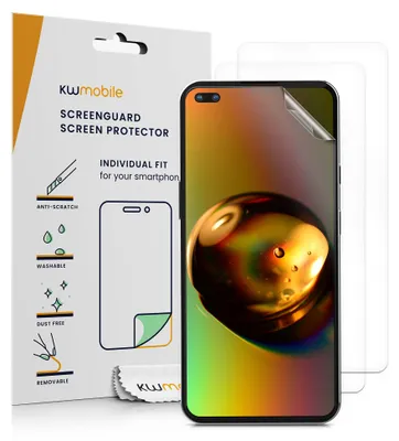 Produktbild von kwmobile 3x Displayschutzfolie kompatibel mit OnePlus Nord Folie - klare Schutzfolien Set in transparent