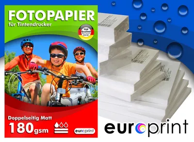 Produktbild von Fotopapier 180gsm 10x15 100 Blatt Matt zweiseitig Premium