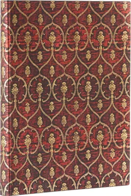 Produktbild von Rot-Velvet-Softcover-Notizbuch mit flexiblem Einband (mit elastischem Bandverschluss)