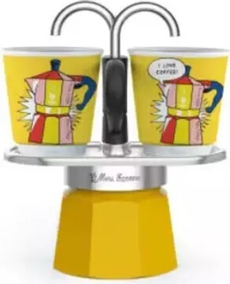 Produktbild von BIALETTI Mini Express Espressokocher gelb, 2 Tassen