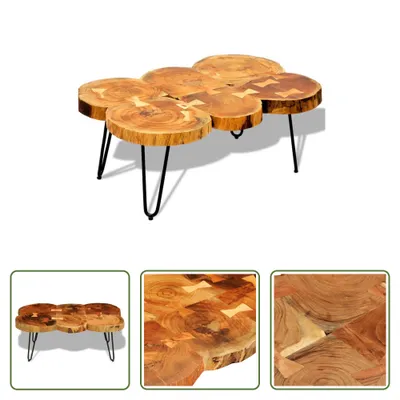 Obrázek produktu pro The Living Store Konferenční stolek 35 cm 6 stromových disků z masivního palisandru