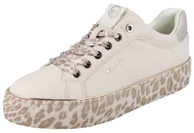 Zdjęcie produktu dla Buty sportowe Tamaris z profilowaną podeszwą, modny biały/biały combi, rozmiar 41