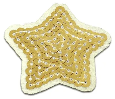 Produktbild von Stern Mit Pailletten - Aufnäher, Bügelbild, Aufbügler, Applikationen, Patches, Flicken, Zum Aufbügeln, Größe: 5,1 x 5 cm