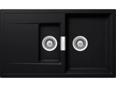Produktbild von Schock Auflage-Einbauspüle Mono D-150 A Puro inkl. Holzschneidbrett