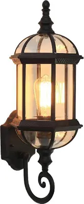 Image de Applique - Vintage - E27 220 V - Verre clair - Up & Down - Sans ampoule - Marron