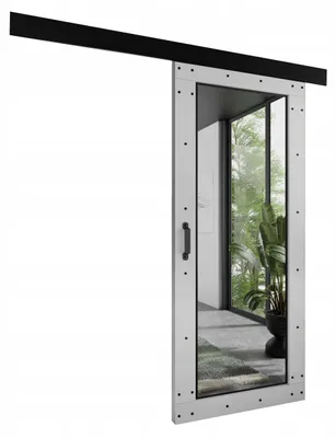 Produktbild von KierMoebel Schiebetür Komplettset ADIO 8, Wohnzimmer Schiebetür Weiß 106x205x3,2 cm