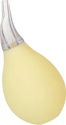 Immagine prodotto di Aspiratore nasale per neonati, pulitore a forma di goccia, PVC, pressione manuale, testina in silicone medico, aspiratore nasale per neonati, giallo