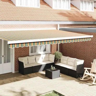 Obrázok produktu pre Nahrádzajúci lem markízy Zelená a žltá 480 x 20 cm Polyester