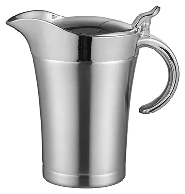 Produktbild von Edelstahl Thermo Sauciere Doppelt Isoliert Thermo Sauciere Soßenkanne Saucenbecher Soßenschüssel mit Deckel für Servieren von Soße, Vanillesoße, Sahne, Soße (750 ML)