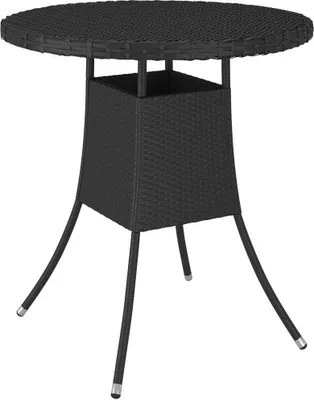 Produktbild von Gartentisch Schwarz 70x70x73 cm Poly Rattan