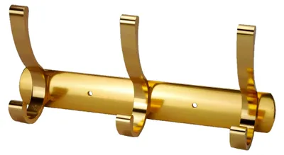 Produktbild von Wandgarderobe in Gold mit 3 Haken
