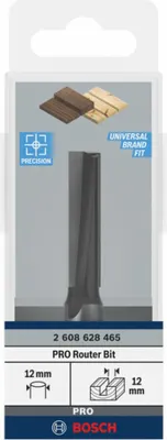 Image de Bosch Fraise à rainurer standard pour le bois 12 mm 12 x 40 mm - 2608628465