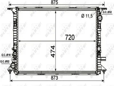 Produktbild von Kühler, Motorkühlung NRF 53013