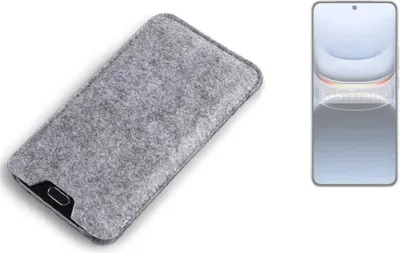 Produktbild von K-S-Trade Filz Handyhülle kompatibel mit Vivo iQOO 13 Schutzhülle Filztasche Filz Tasche Case Sleeve Handy Hülle Filzhülle grau