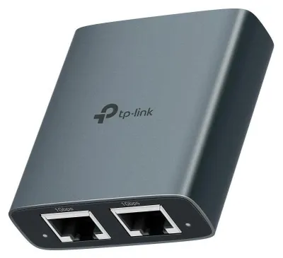 Zdjęcie produktu dla Rozgałęźnik sieciowy LAN 1 na 2, rozdzielacz sieciowy Gigabit Ethernet z gniazdami RJ45