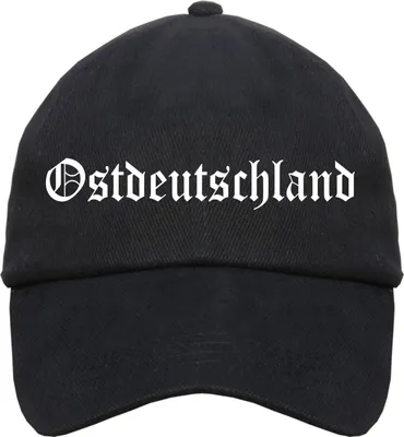 Produktbild von Ostdeutschland Cappy - Altdeutsch bedruckt - Schirmmütze Cap Einheitsgröße Schwarz