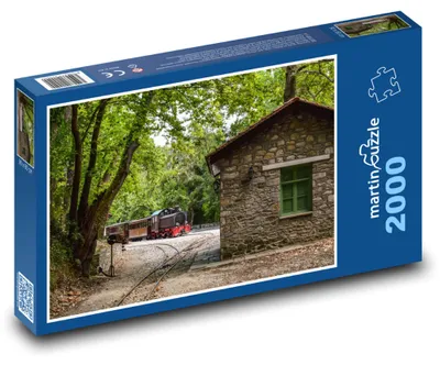 Produktbild von Puzzle 2000 Historischer Zug auf der Eisenbahn, Griechenland - martinpuzzle