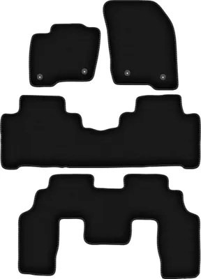 Produktbild von Wielganizator Velours-Autoteppiche – passend für Ford S-MAX MK2 (7 Personen, Bj. 2015-) –  schwarz, passgenau, mit Befestigungen set 4 Stk.
