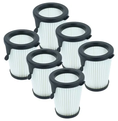 Produktbild von vhbw 6 Staubsaugerfilter Ersatz für Milwaukee 49-90-1950 für Staubsauger - HEPA-Filter Schwarz Weiß