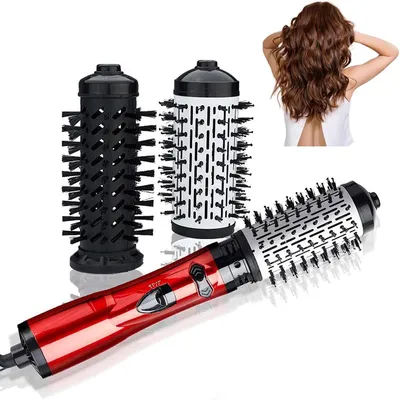 Produktbild von Lockenstäbe, 3-in-1 Heißluftstyler und rotierender Haartrockner, 360° rotierende Multitudet-Haartrocknerbürste für trockenes Haar, Locken,glattes Haar