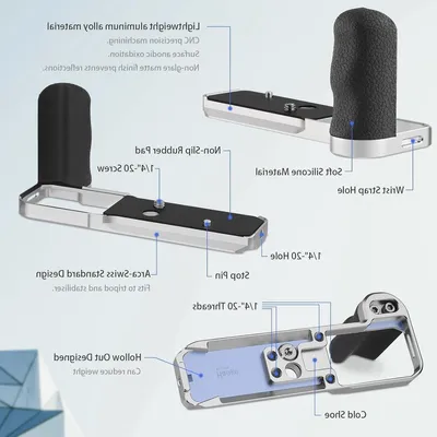 Ergonomischer L-förmiger Handgriff für Nikon ZF Kamera mit Silikon-Seite, Arca Swiss Typ Platte, geeignet für DJI RS2/RS3