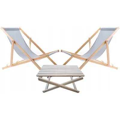 Produktbild von Liegestuhl mit Beistelltisch – 2-teiliges Gartenmöbel-Set aus Holz, weiß – Klappbar & wetterfest