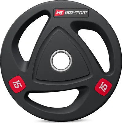 Produktbild von Hop-Sport Profi Studio Ø 50mm Olympia gummierte Gusseisen Hantelscheibe 15 KG