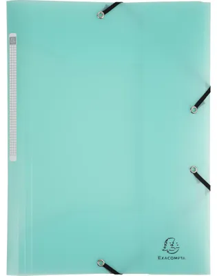 Produktbild von Exacompta 25x Sammelmappe A4 + Gummizug, 3 Klappen, PP, Pastellgrün, 55173E