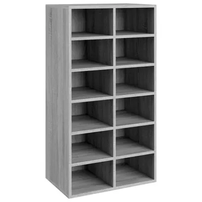 Obrázek produktu pro vidaXL Regál na boty Grey Sonoma 54x34x100,5 cm odvozený výrobek ze dřeva