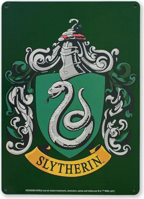 Produktbild von Harry Potter Blechschild Slytherin 15 x 21 cm