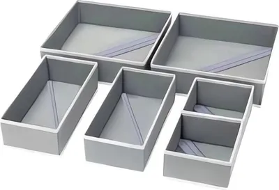 Obrázok produktu pre Ruhhy 25764 Skladací organizér na spodnú bielizeň 6 ks sivý