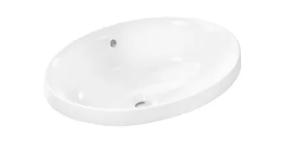 Zdjęcie produktu dla hansgrohe Xuniva D umywalka do zabudowy, SmartClean, bez przelewu, bez otworu na baterię, 550x400 mm, biała, 61058450