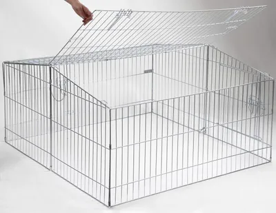 Obrázok produktu pre Kerbl Freilaufgehege Gehege für große Kanninchen + Hasen, Maße 115x115 cm