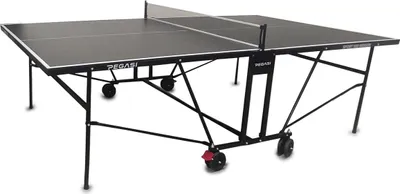 Produktbild von Pegasi Tischtennisplatte 500 - Tischtennisplatte Indoor - Faltbare Tischtennistisch - Klappbar - Original Tischtennistisch - Mit Rädern - Beweglich - Schwarz