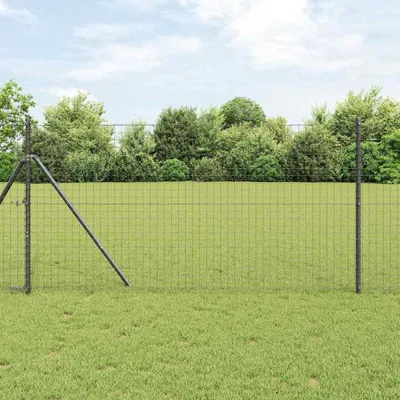 Produktbild von Zaunpfosten 13 pcs Grau Stahl