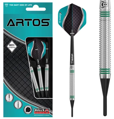 Produktbild von BULL'S Artos AR1 Softdart, Mint 80% Tungsten - 22g -- 1 Satz