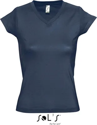 Produktbild von SOLs 11388 | Ladies V-Neck Moon Damen T-Shirt - Farbe: Denim - Größe: S