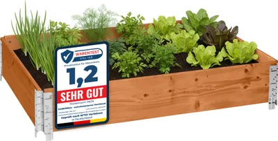 Produktbild von Garronda Holzaufsatzrahmen für Palette Aufbewahrungskiste aus Holz Hochbeete Holzkiste Braun