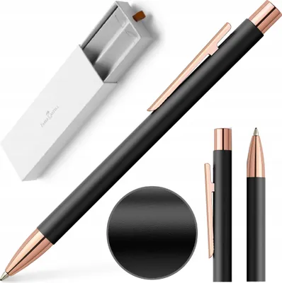 Zdjęcie produktu dla FABER-CASTELL KS Neo Slim Metall Schw., rosegoldfarben