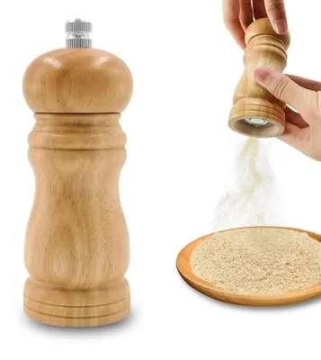 Salz- und Pfeffermühle aus Eichenholz, 13 cm, Keramikmahlwerk