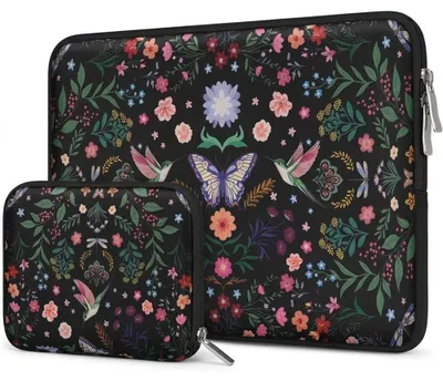 Image de Housse Ordinateur Portable 13 Pouces - Compatible avec MacBook Air 13 M5 M4 M3 M2 Lenovo - Motif Floral