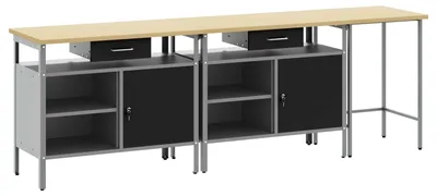 Immagine prodotto di Set banco da lavoro con cassetto 3 pcs Rosso e Grigio