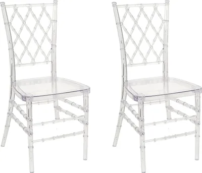 Produktbild von BELIANI Esszimmerstuhl 2er Set Transparent Kunststoff Schick Elegant Minimalistisch