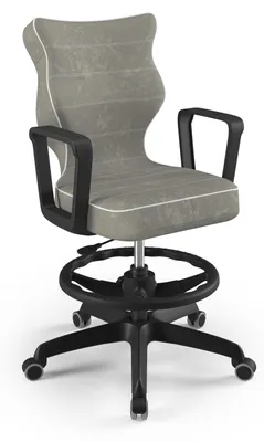Produktbild von Jugend-Wachstumsstuhl Ergonomischer Schreibtischstuhl Für Körpergrösse 159-188 Cm, Norm Schwarz Visto 03, Mit Fussstütze