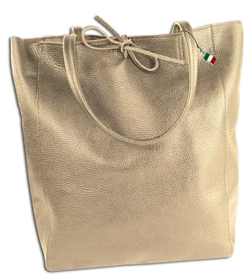 Obrázek produktu pro Kožená taška Florence shopper přes rameno taupe dark beige OTM107N