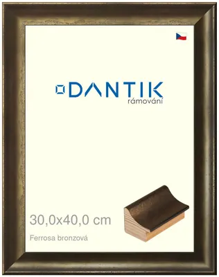 Zdjęcie produktu dla Ramka DANTIK 30x40 | brąz Ferrosa (Plexi Clear)