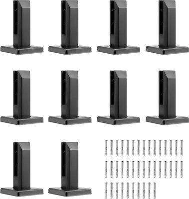 Produktbild von VEVOR Glasklemme, 10 Stück quadratische für 0,31"-0,47" gehärtetes Glas, Glasmontageklemme aus Edelstahl 304, 0,12" dicke Glasregalhalterung für Balkon, Garten, Terrasse, Treppe
